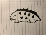 Long shot, help identifying a childhood toy. It was small, solid plastic about 1 1/2” long. Purple with black spikes all over it. I always thought it was a Pokémon when I was little, it looks similar in design to them and the size/quality of the figure was the same as the Tomy Pokémon figures.