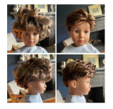 My son’s Our Generation doll from Target has ridiculous hair, so I fixed it.