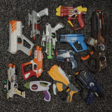 laser guns.
