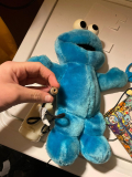 Tickle me Cookie Monster has a line in? For “disabled children”?? Won’t respond to microphone inputs besides something being plugged in, and doesn’t send sound out. What was this used for???