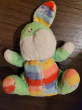 Can anyone help me identify my childhood bunny plush? It has been purchased around 1998. I tried google image search without result. Would love to get a copy of it